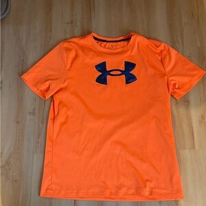Under Armour Vibrant Orange Tee with Navy Logo
